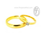 แหวนทองคำ แหวนคู่ แหวนเพชร แหวนแต่งงาน แหวนหมั้น - RWCD019G